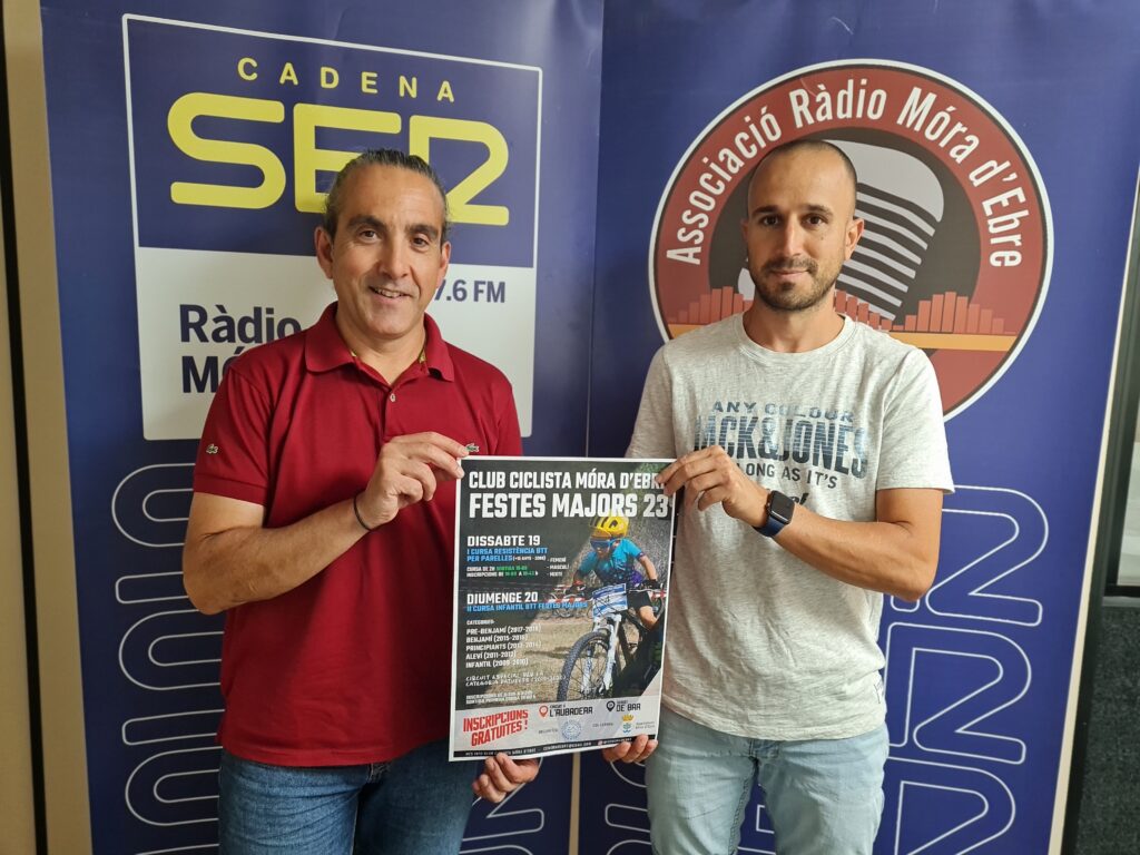 Sisco Casado i Joan Pere Asens, del Club Ciclista Móra d'Ebre