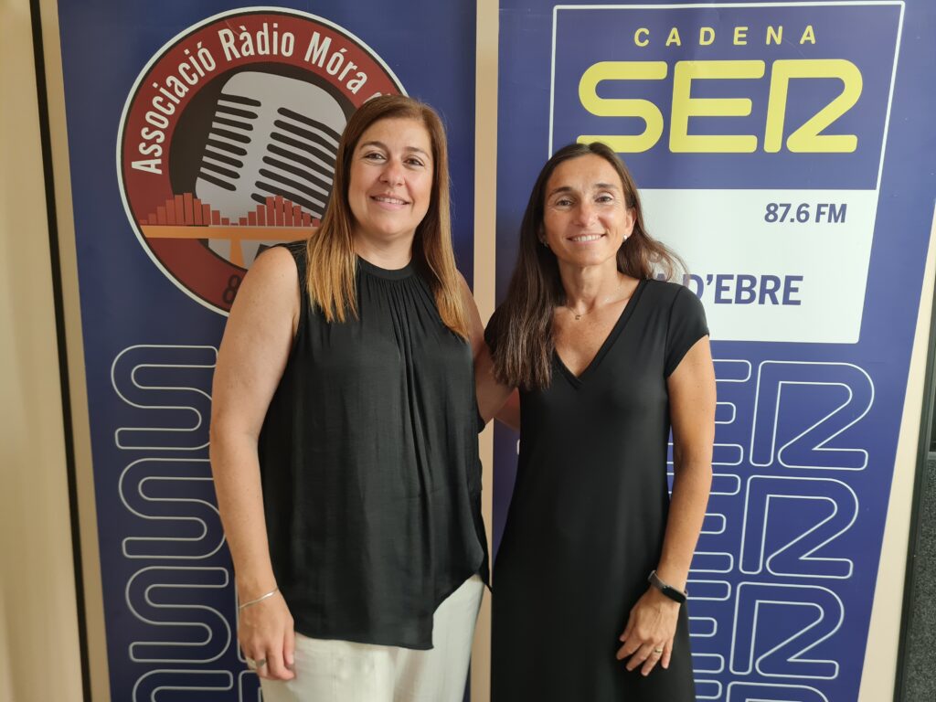 Elisenda Ventura i Meritxell Masip, de l'Escola Lluis Viñas i Viñoles