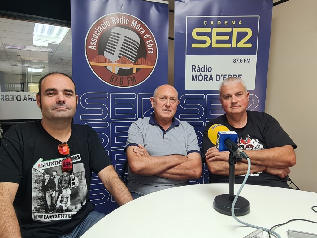 Josep Munté, Josep Maria Navàs i Josep Casas, de l'Associació Serres Sembrades de Ruelles